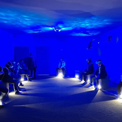 Sala immersiva del percorso sulla storia della vita